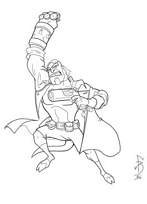 coloriage hellboy bondit